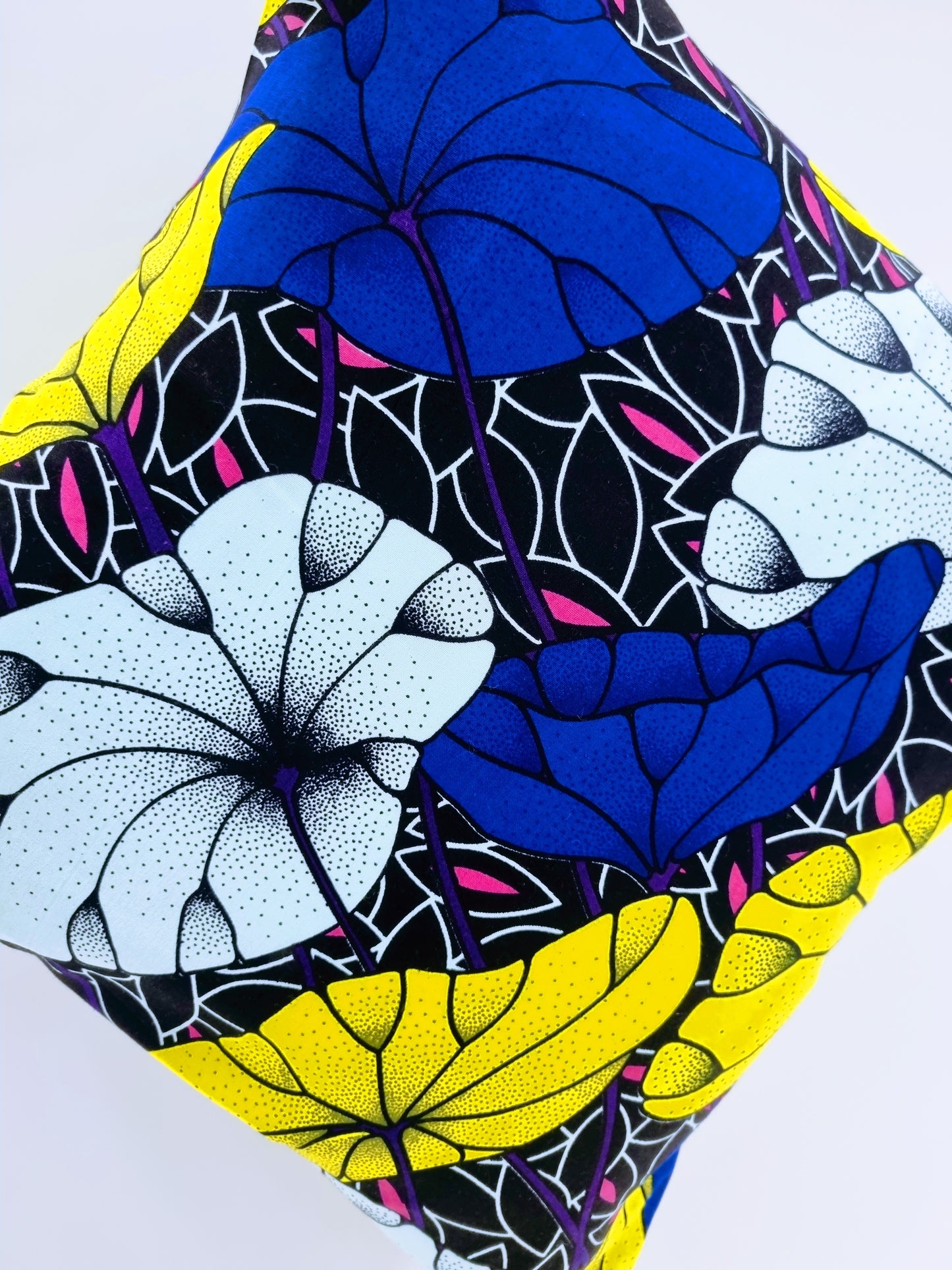 African Print Table Runner and Napkins Set - Blue Floral