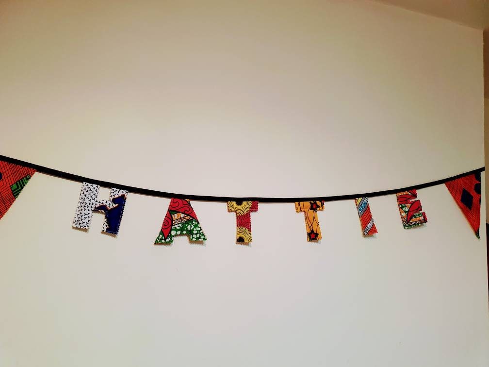 Personalised African Print Bunting