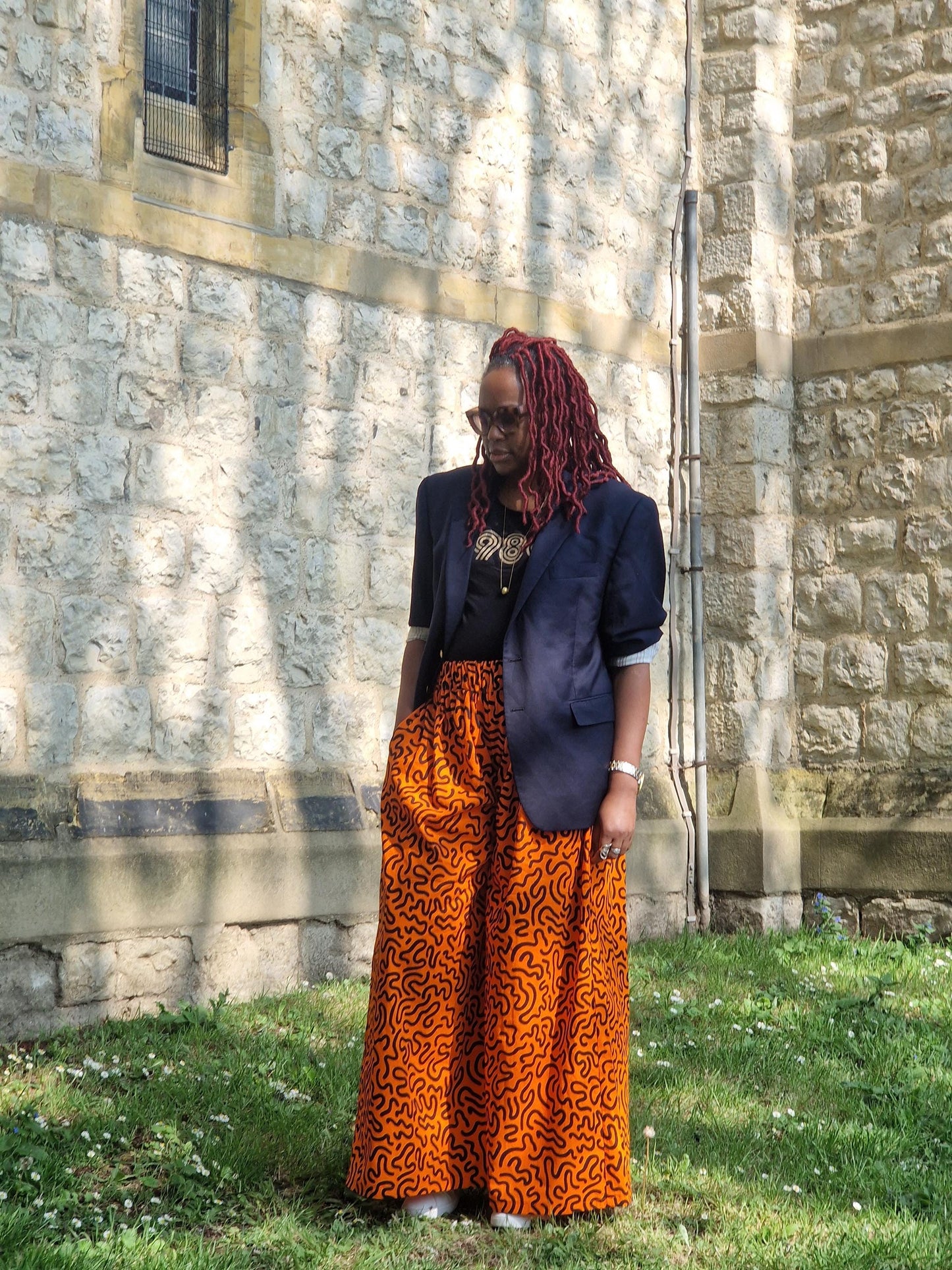 Palazzo Style Trousers - Orange