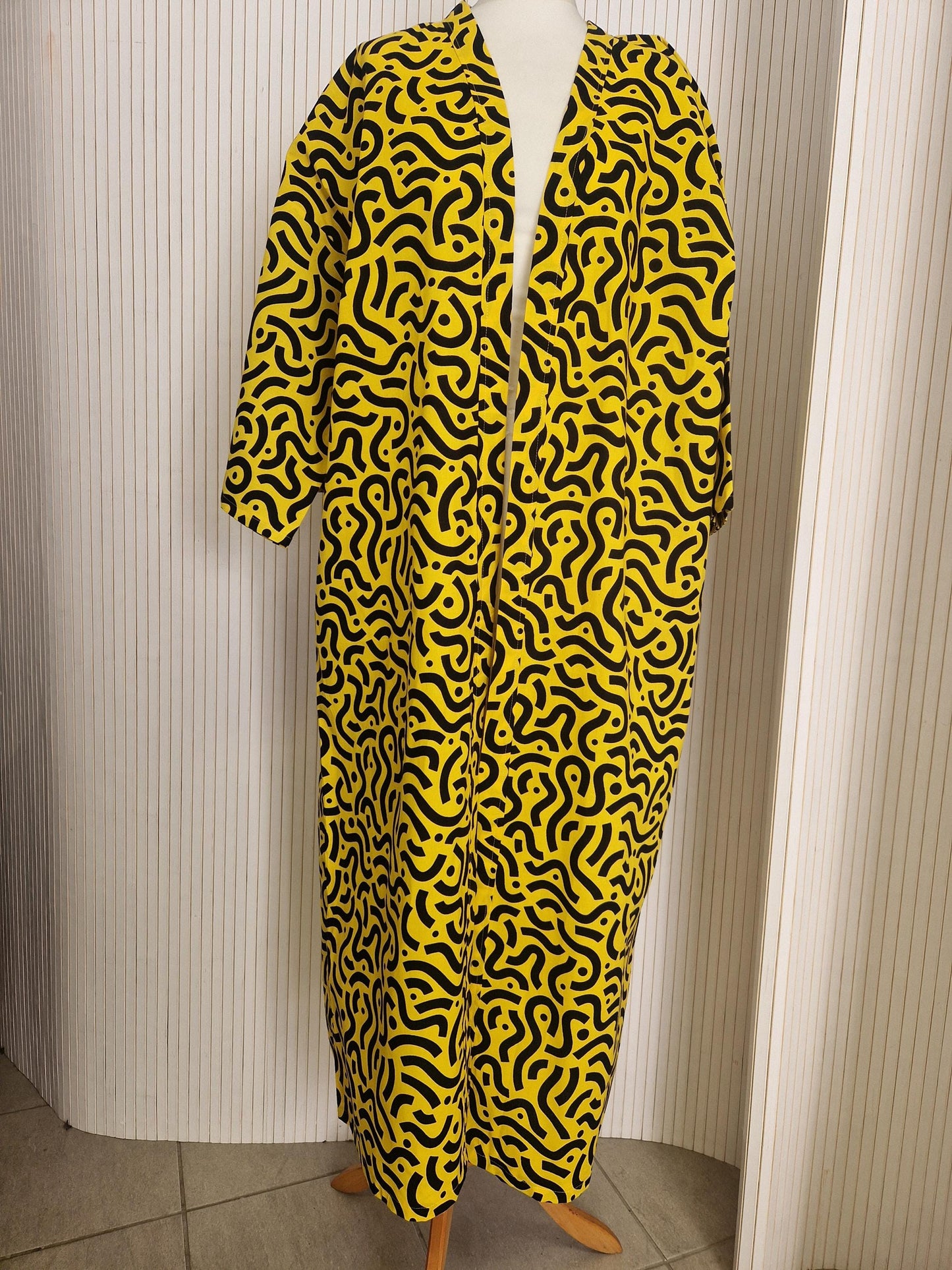 African Print Kimono Style Jacket - one size - Lemonade