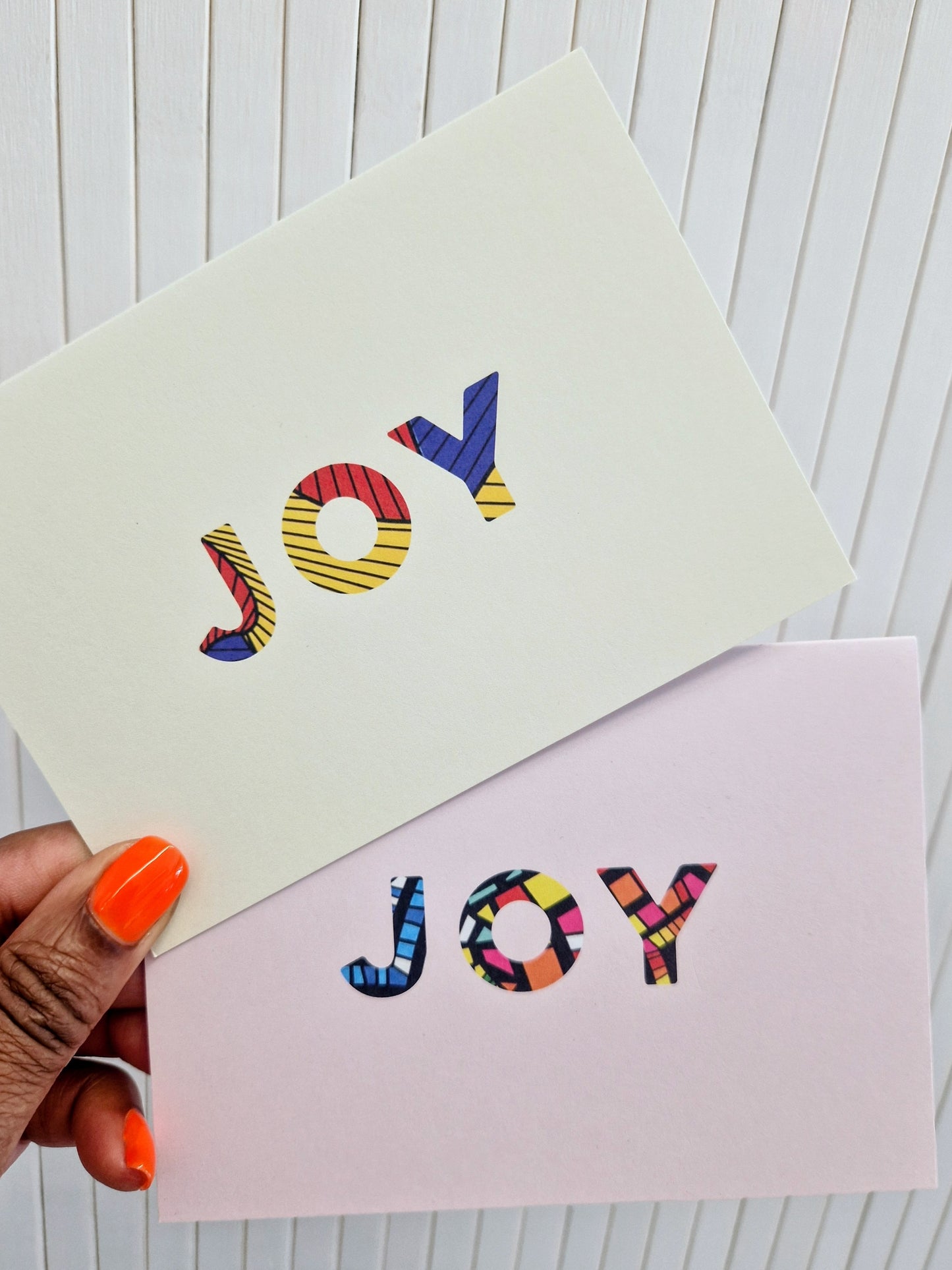 African print greeting card - Joy