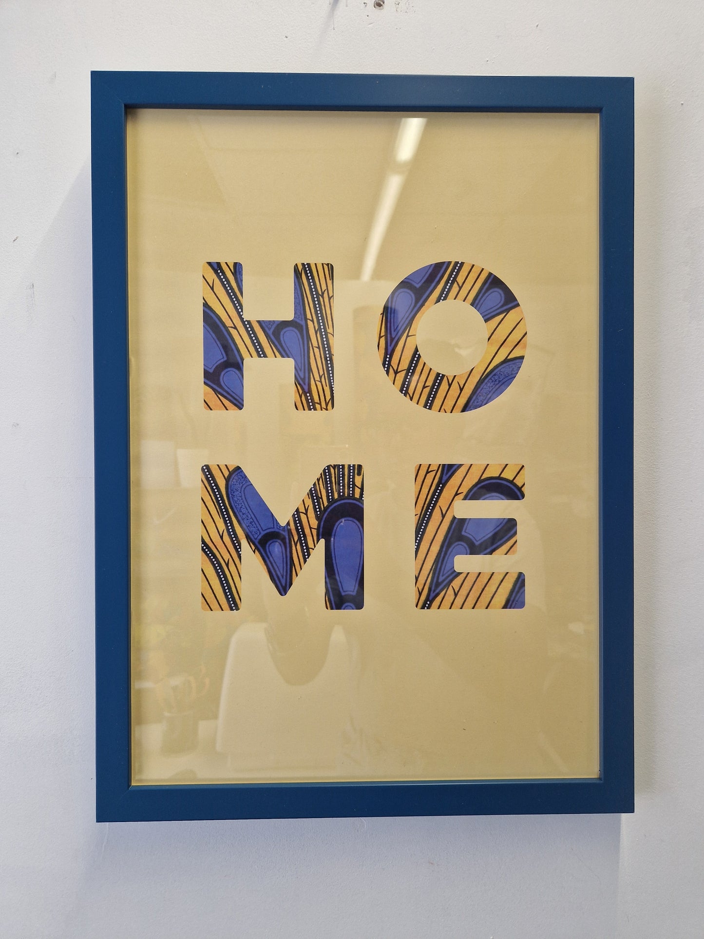African Print A3 Poster Set - Yellow Feather