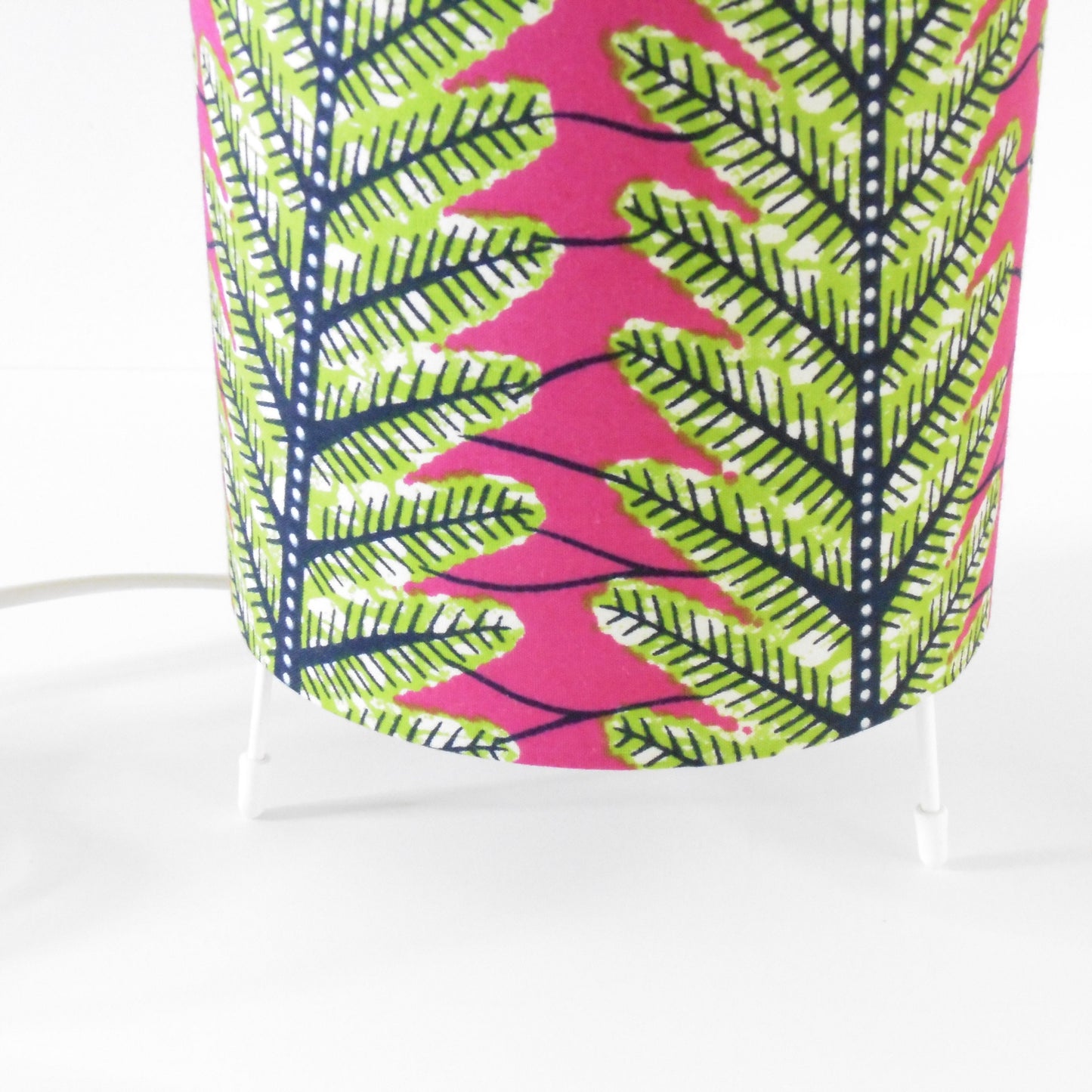 African Print Table Lamp - Fern