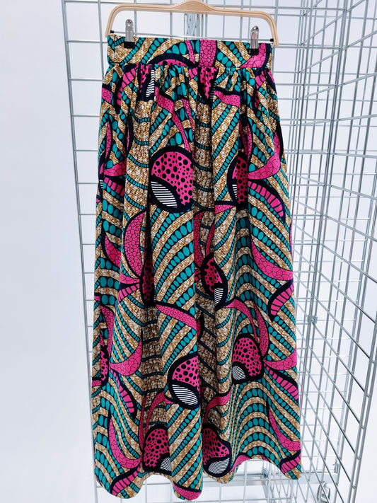 Full Length Skirt Adult Wax Print Skirt Tropical
