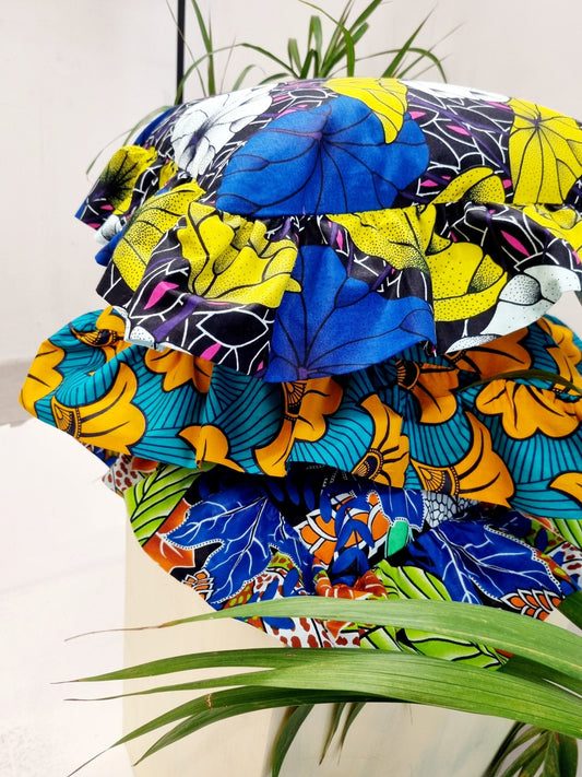 African Print Statement Ruffle Cushion - Assorted Patterns
