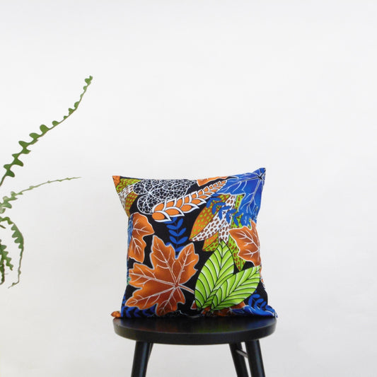 Cushion Cover - Blue Green Leaf