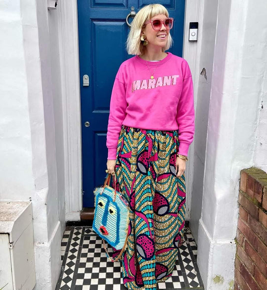 Full Length Skirt Adult Wax Print Skirt Tropical