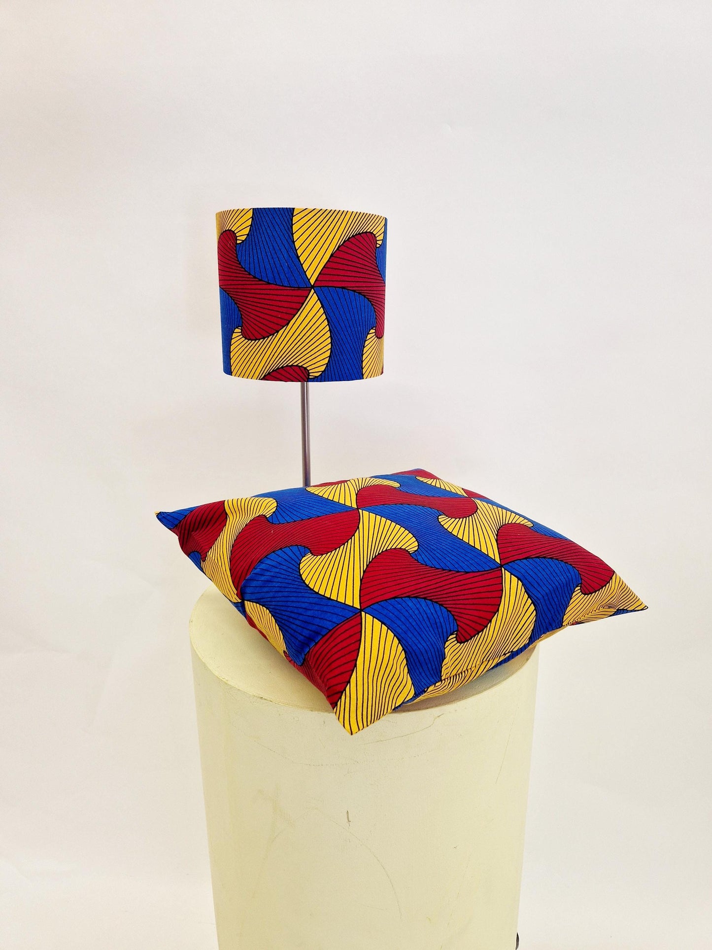 Envelope Style Cushion Cover - Red Blue Swirl