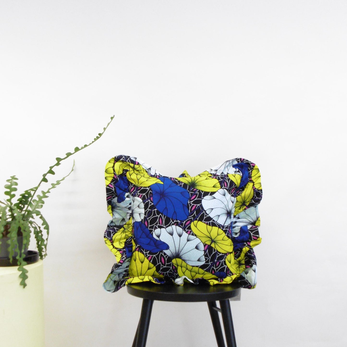 African Print Statement Ruffle Cushion - Assorted Patterns