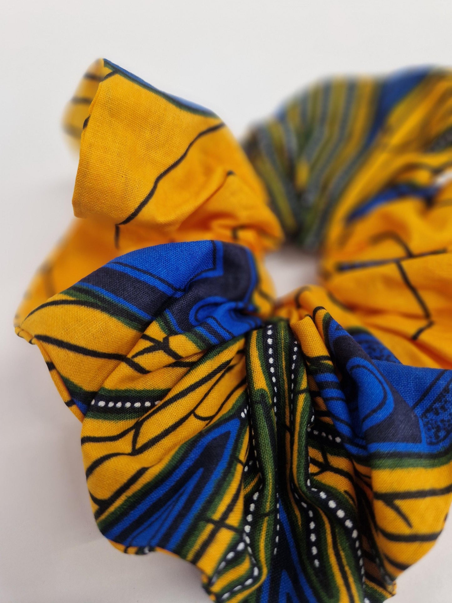 Large African Print Hair Scrunchie - Assorted Colours
