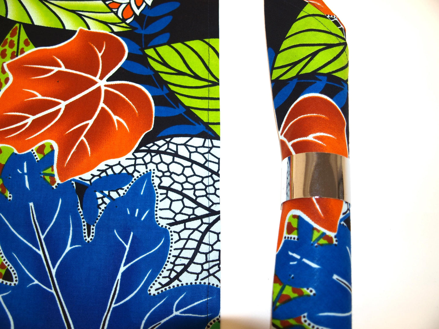 African Print Table Runner and Napkins Set - Autumn Leaf