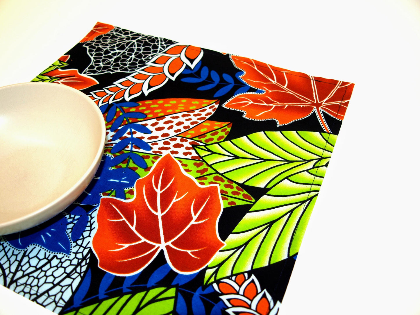 African Print Table Runner and Napkins Set - Autumn Leaf