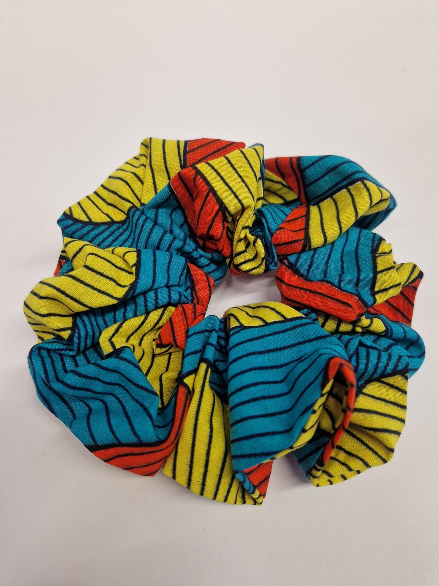 Large African Print Hair Scrunchie - Assorted Colours