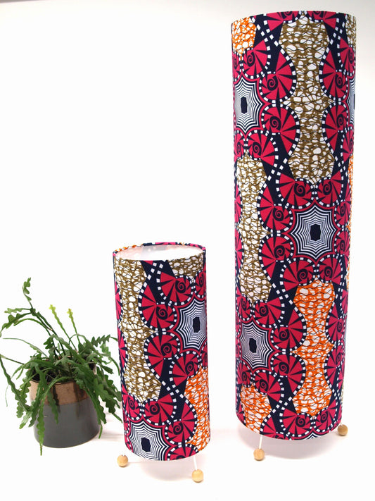 Tall African Print Floor Lamp - Exotic Splash