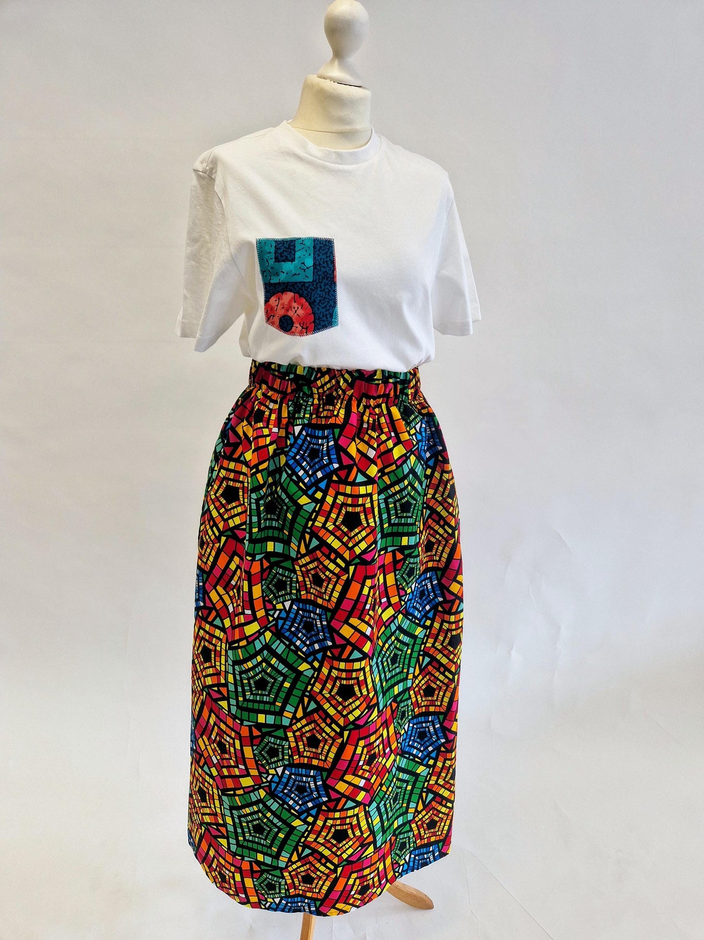 Full Length Adult African Print Skirt Adult Skirt - multi