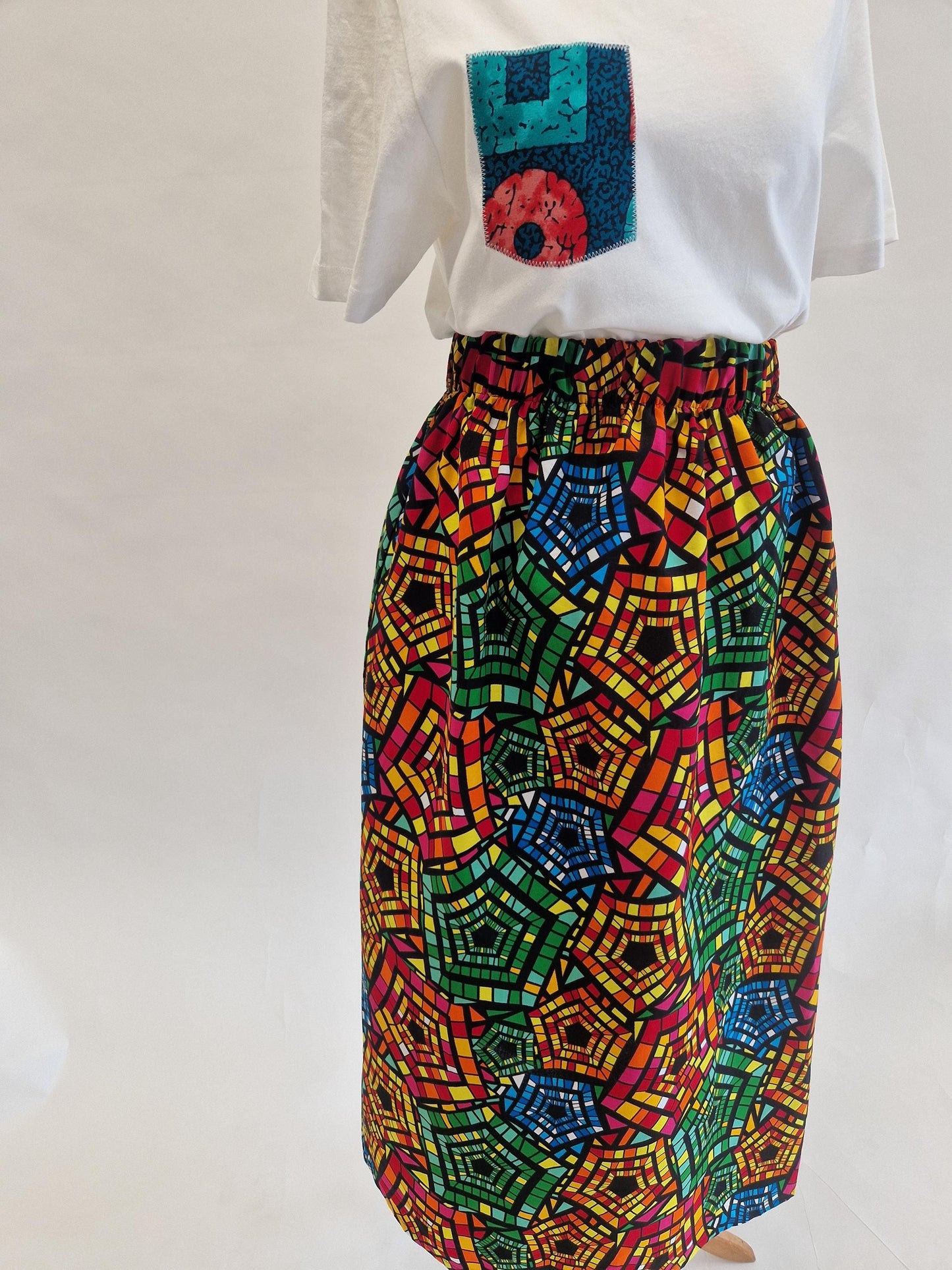 Full Length Adult African Print Skirt Adult Skirt - multi
