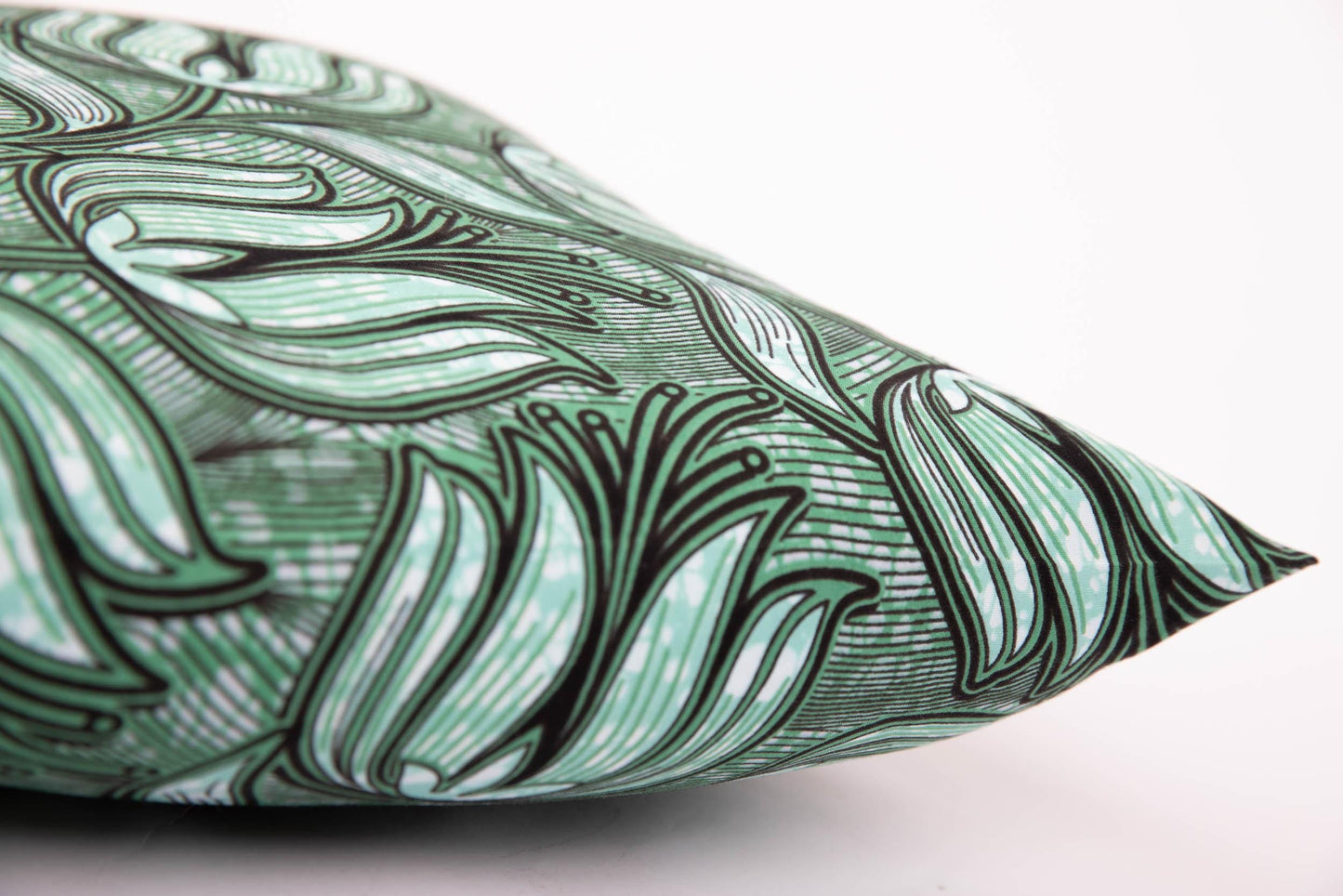 African Print Cushion Cover - Green