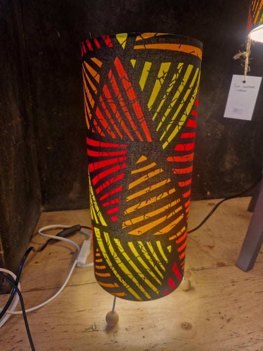 Handmade African Print Table or Floor Lamp - Stripes