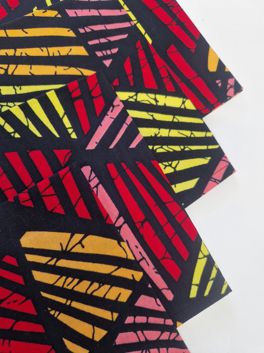 African Print Table Runner and Napkins Set - Mixed
