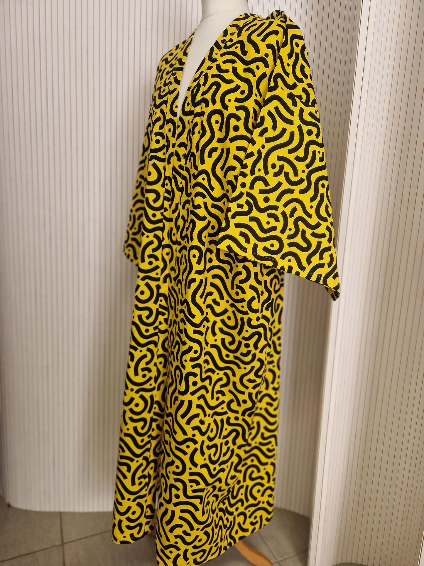 African Print Kimono Style Jacket - one size - Lemonade
