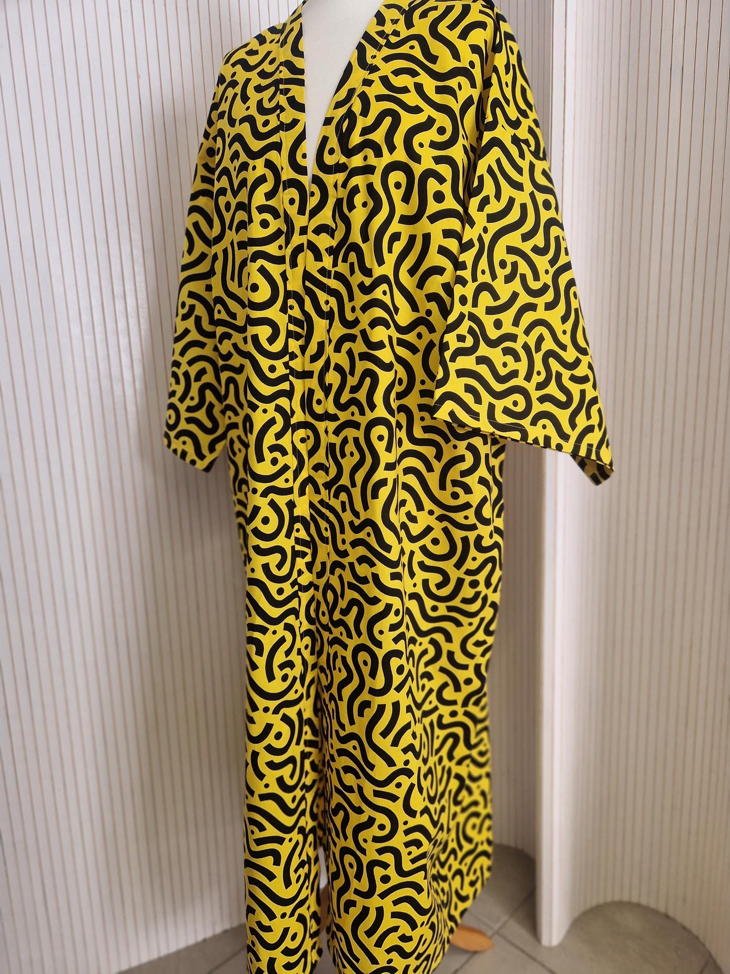 African Print Kimono Style Jacket - one size - Lemonade