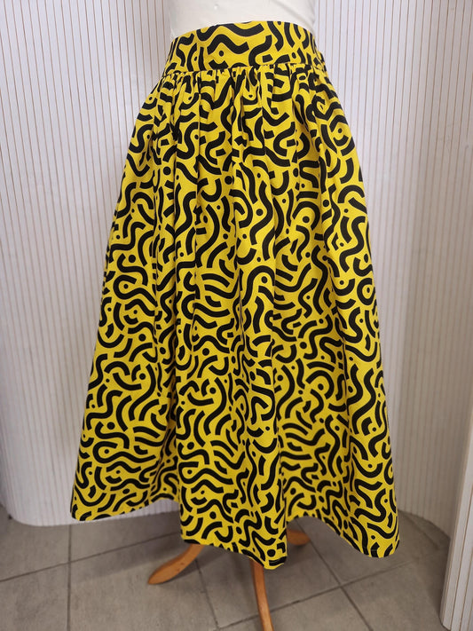 African Print Skirt - Lemonade