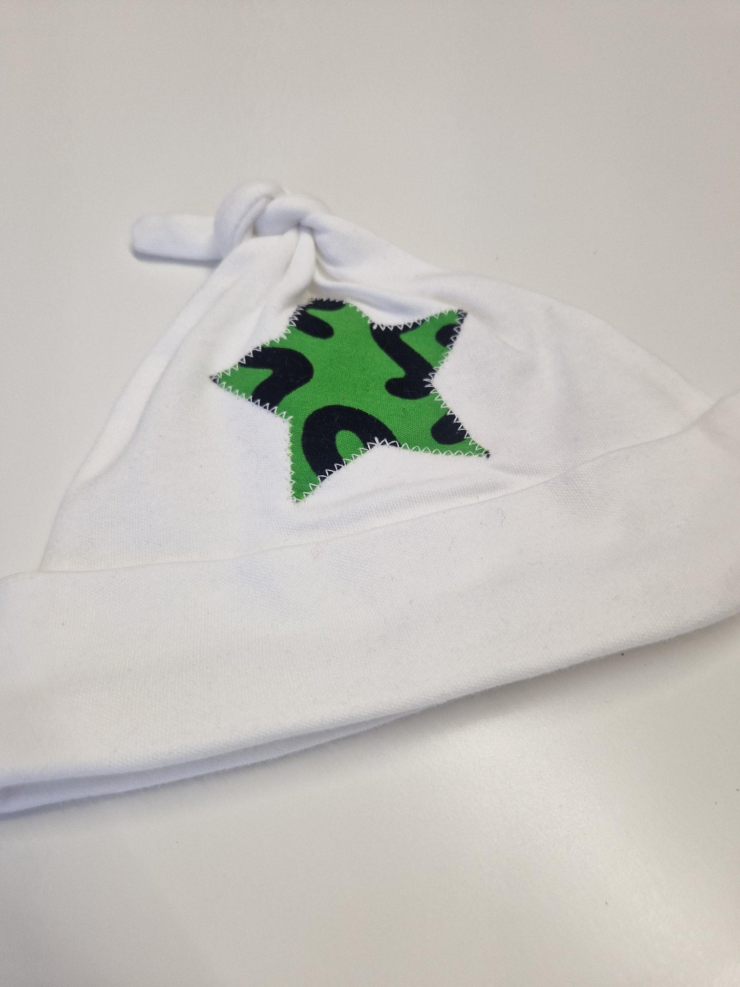 African Print Baby Gift Set, Vest and Hat - Green
