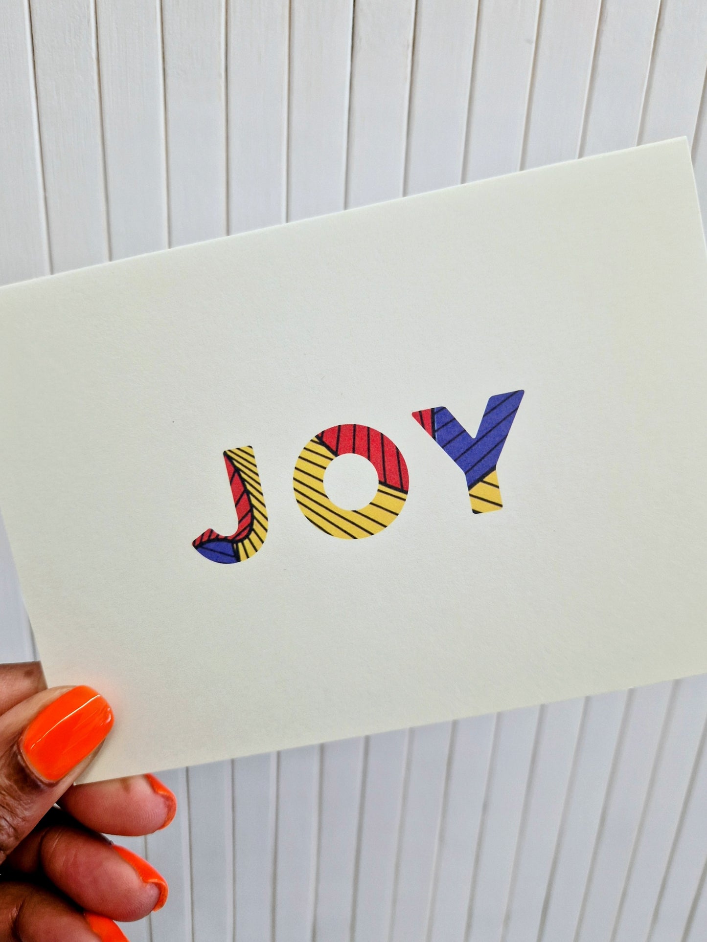 African print greeting card - Joy