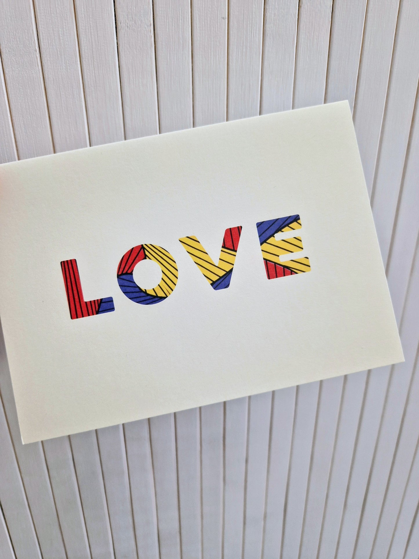 African print greeting card - Love