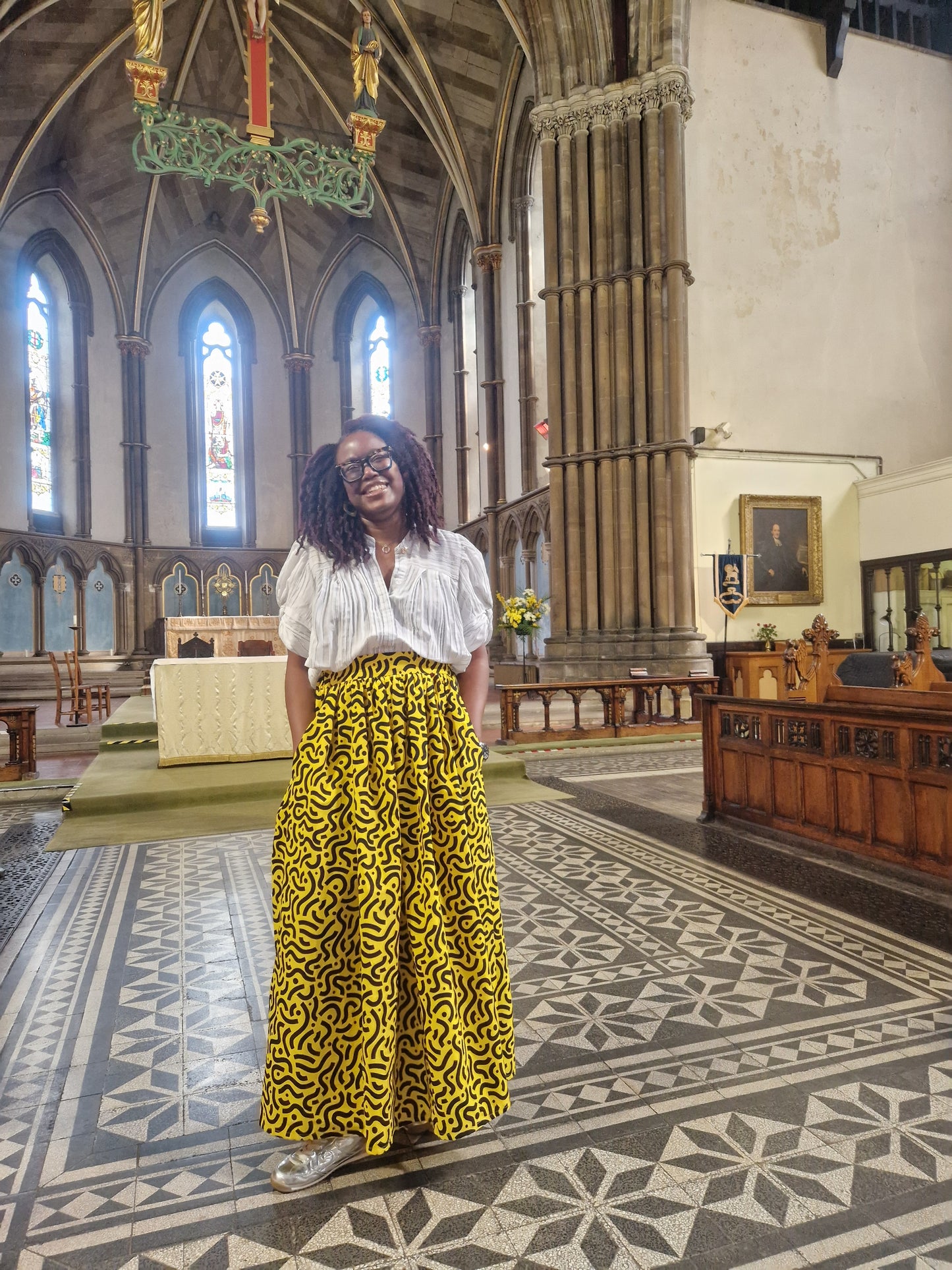 African Print Full Length Skirt - Lemonade