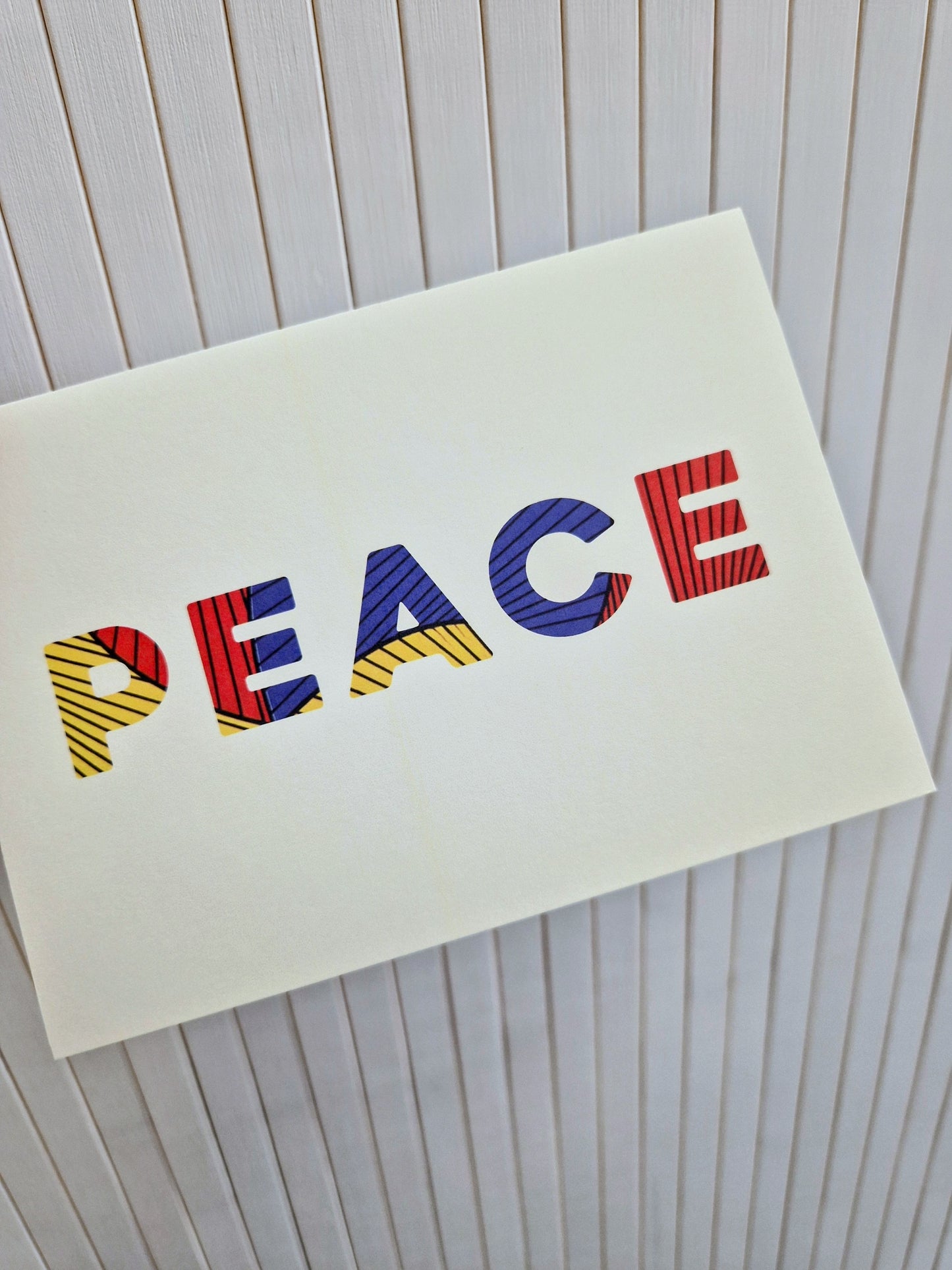 African print greeting card - Peace
