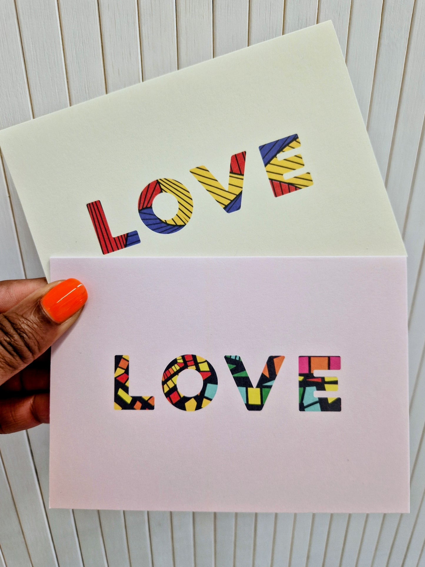 African print greeting card - Love