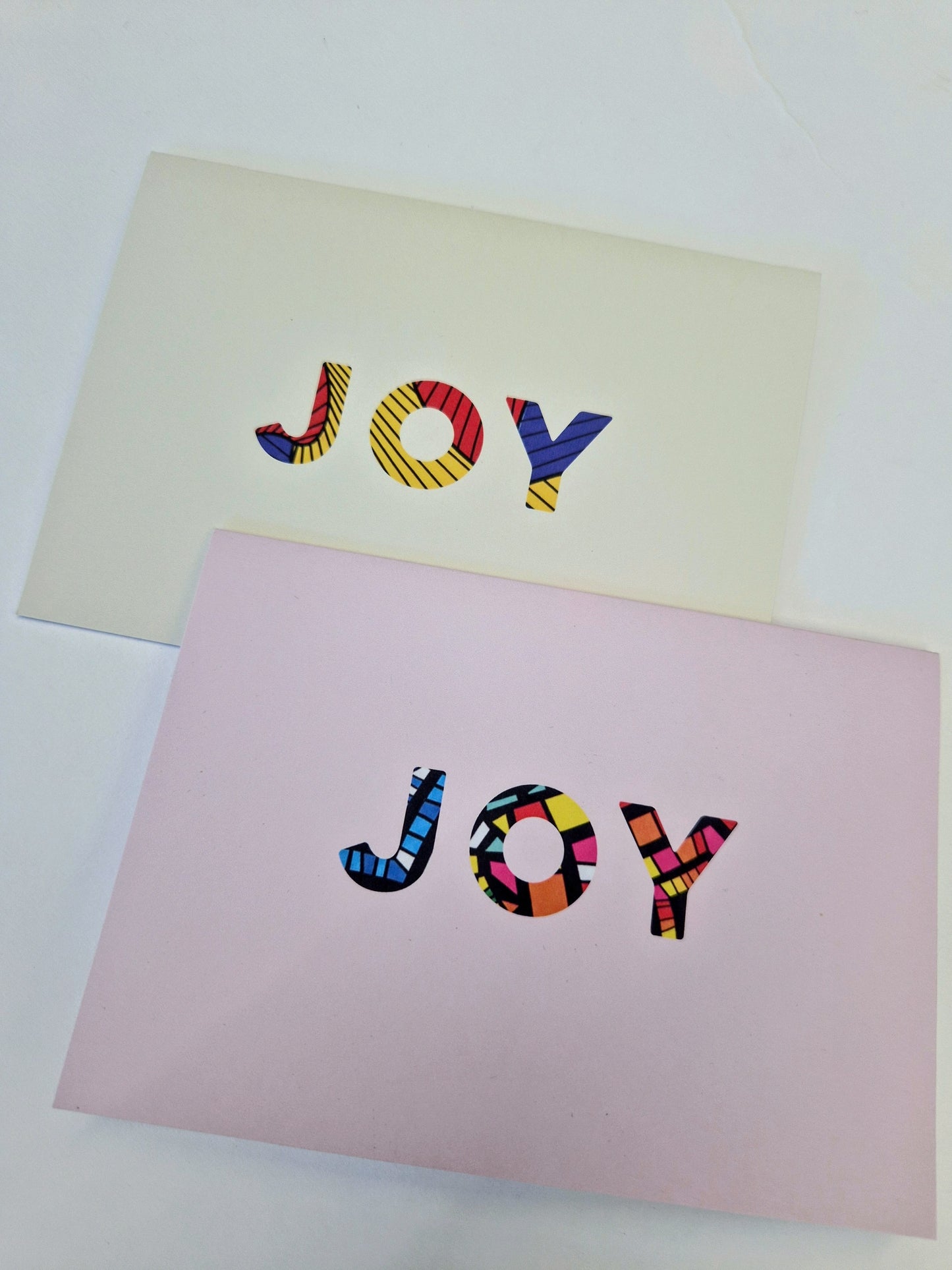 African print greeting card - Joy