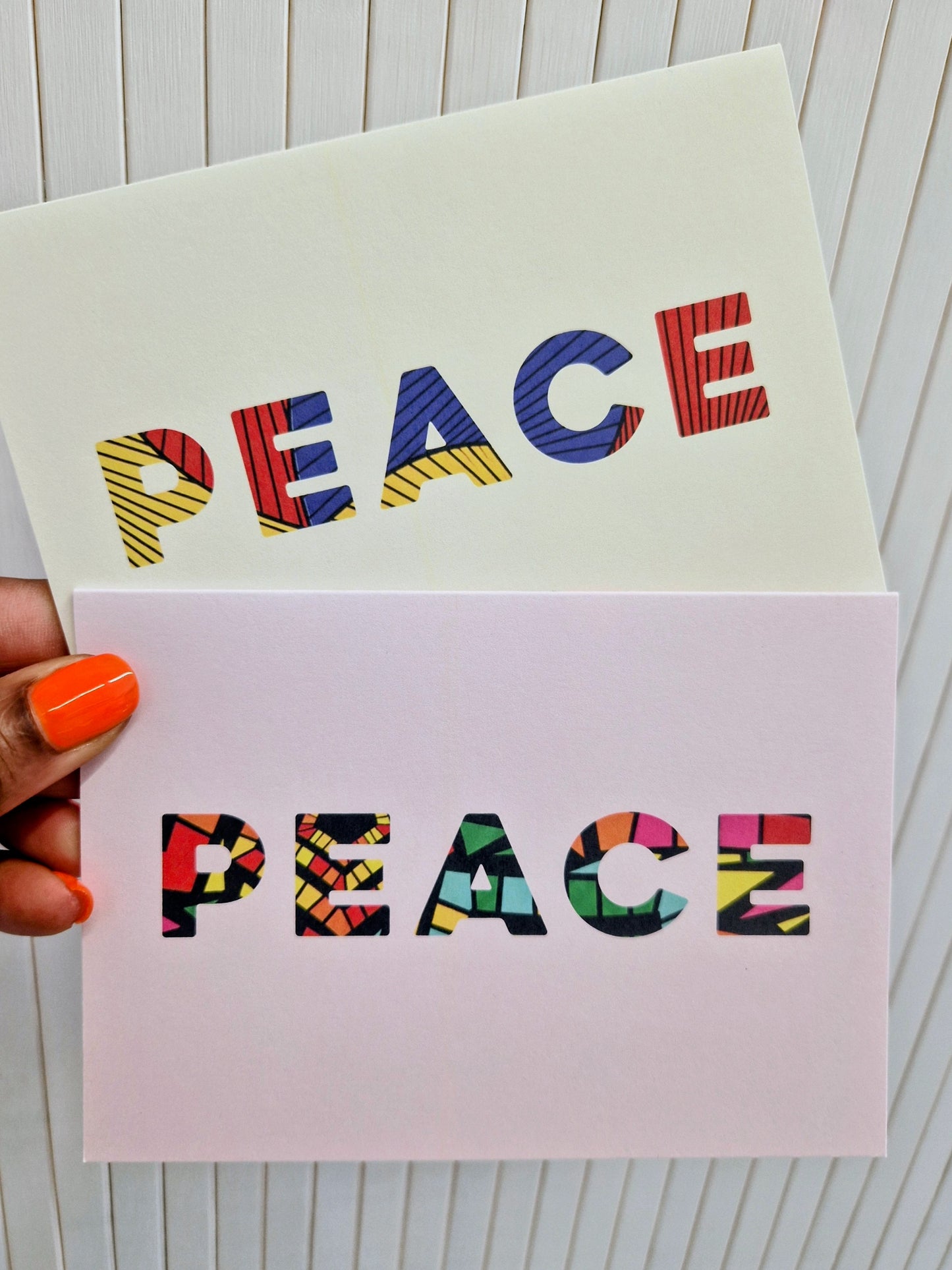 African print greeting card - Peace
