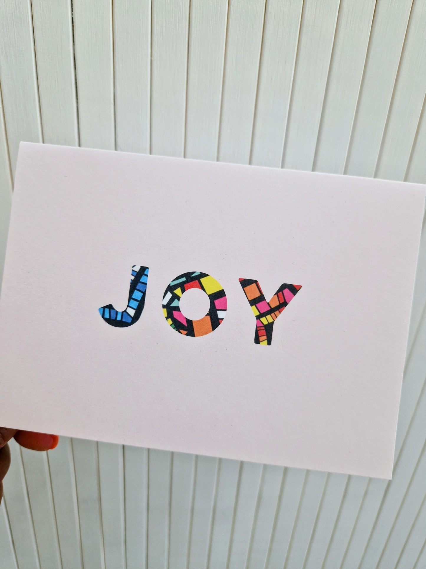 African print greeting card - Joy