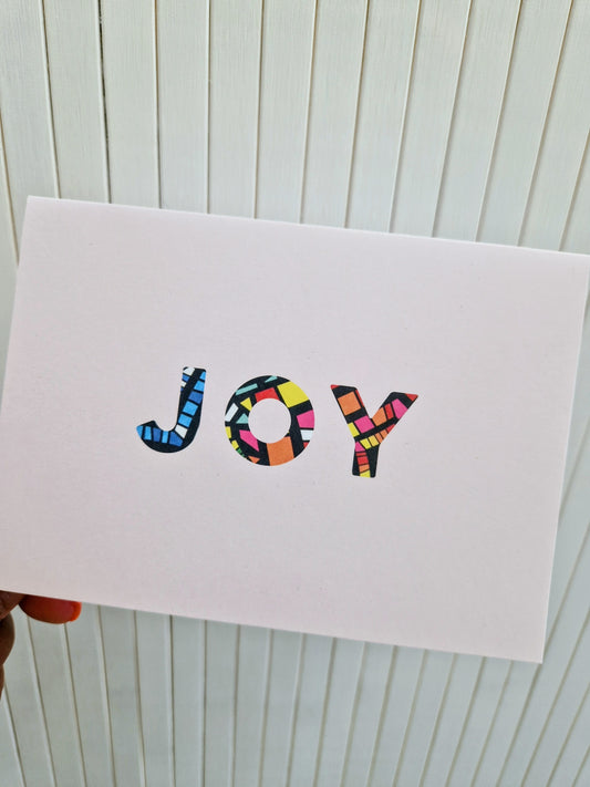 African print greeting card - Joy