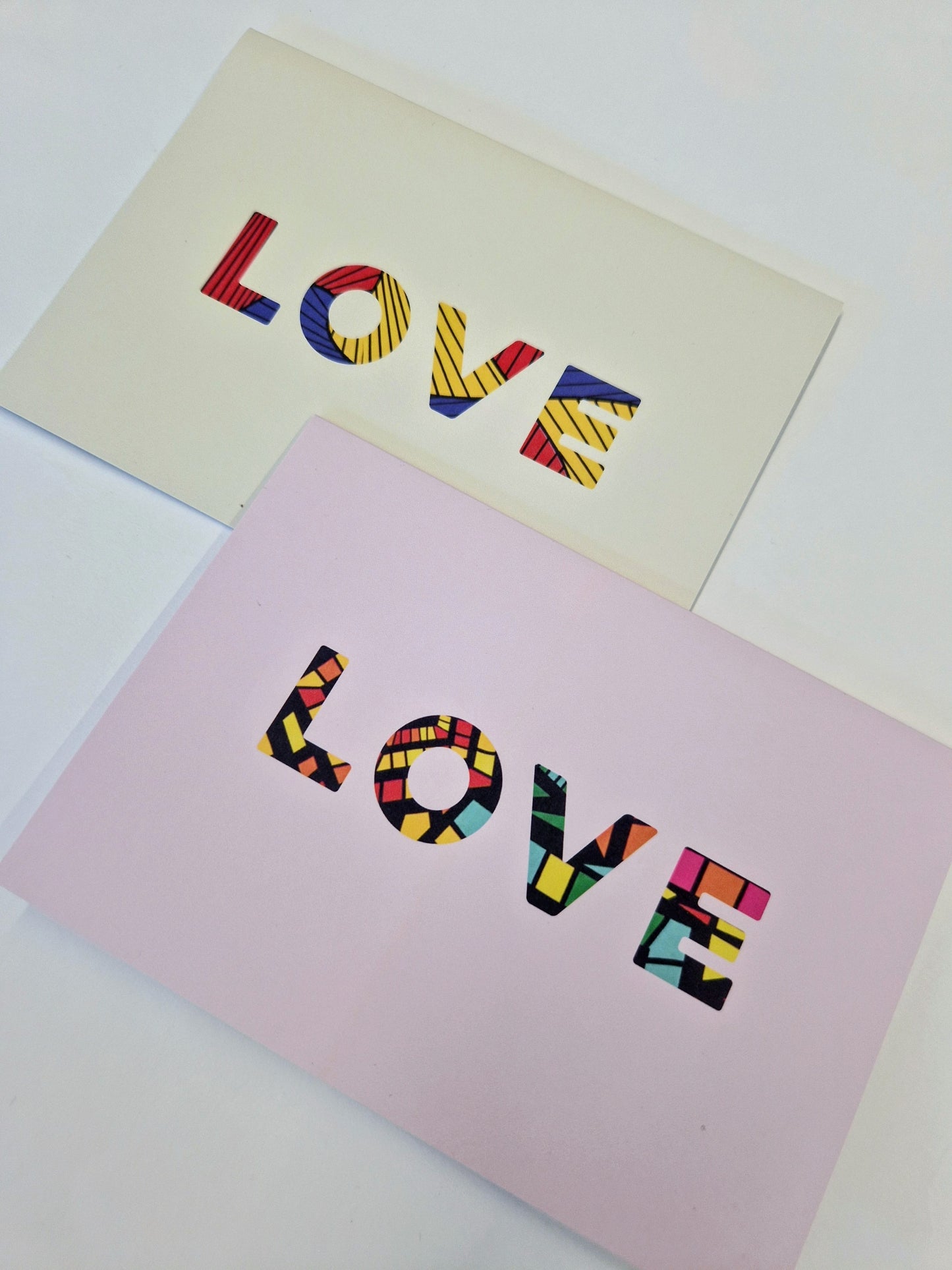African print greeting card - Love