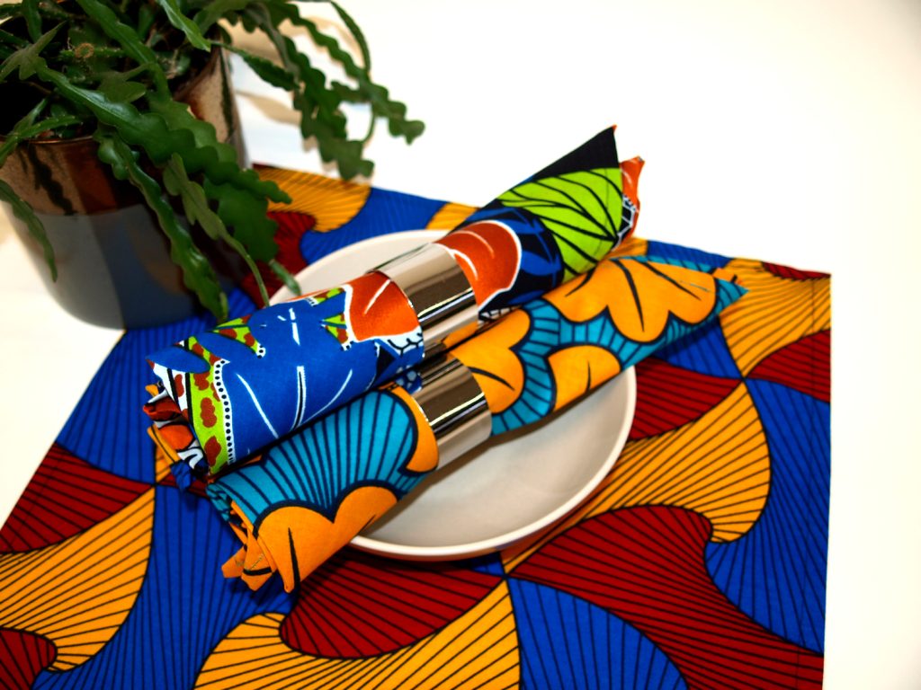 set of colourful table napkins