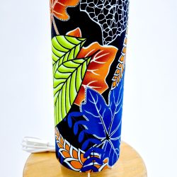 leafy african print lamp