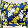 floral cushion with large ruffle