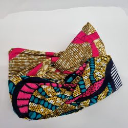 two african print headbands in bright colours