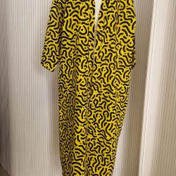 Full Length Kimono Style Jacket With Pockets - one size (Lemonade)