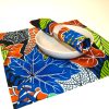 African Print Table Runner and Napkins Set - Autumn Leaf - Image 5