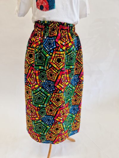 Full Length African Print Skirt - Multi