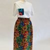 Full Length African Print Skirt - Multi - Image 3