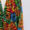 African Wax Print Kimono Style Jacket With Pockets - one size (Multi) - Image 3