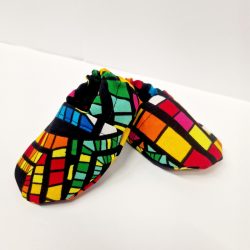 Multi print baby crib shoes
