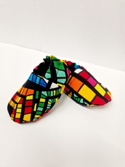 Multi print baby crib shoes