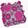 Statement Square Ruffle Cushion - Pink Grey - Image 2