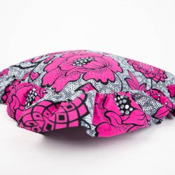 Statement Square Ruffle Cushion - Pink Grey